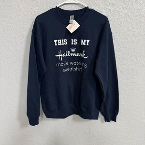 (SOLD) Hallmark movie watching sweatshirt crewneck pullover Size Medium